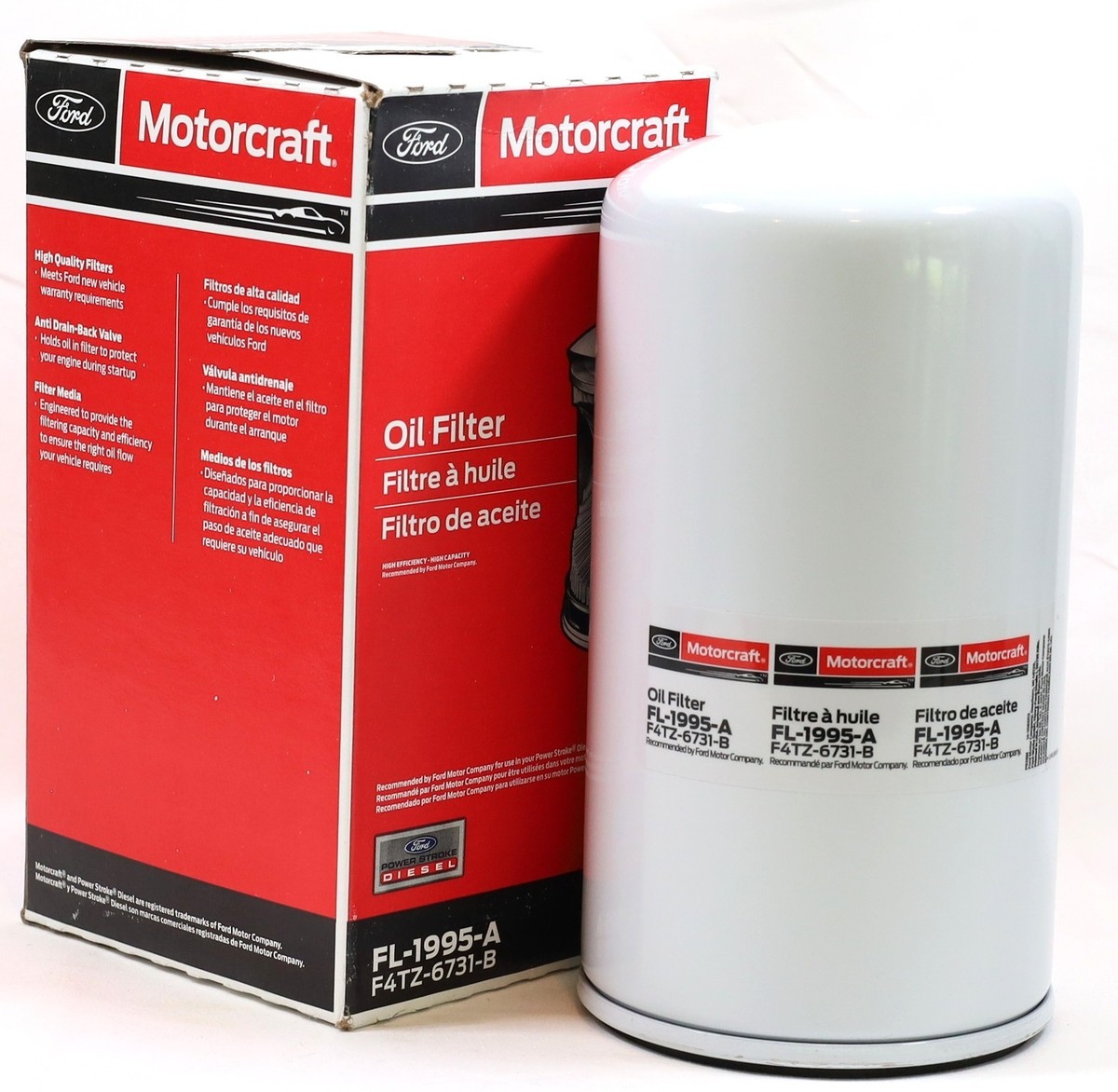 Motorcraft FL1995A Oil Filter 94–03 Ford 7.3L Powerstroke F4TZ