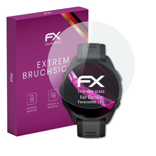 atFoliX Folia szklana do Garmin Forerunner 165 Folia pancerna 9H Pancerz ochronny - Zdjęcie 1 z 8