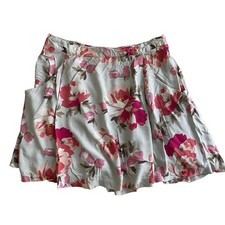 Old Navy Skirt Blue Red Floral Mini Lined Elastic Waist Pockets A Line Women  s M
