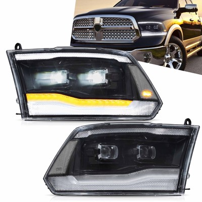 Paar LED Scheinwerfer für 2009-2018 Dodge RAM 1500/2500/3500 mit Startanimation