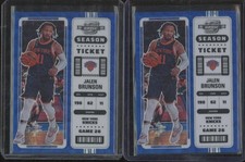 2022-23 Panini Contenders Optic (LOT x2) JALEN BRUNSON #14 Blue Wave /45 JMP10