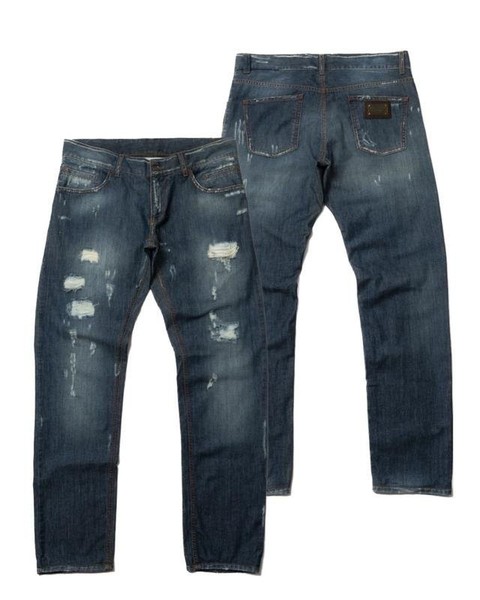 Men Dolce & Gabbana Jeans Navy Cotton 33 / L / 48