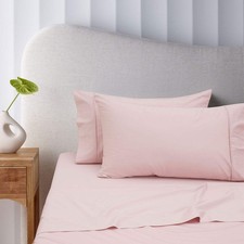 NNEDSZ 400TC Blush Bamboo Cotton Mega / Super Sheet Set 50cm Wall Super King