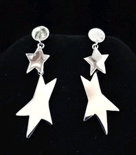 Taxco Mexico Celestial Double Shooting Star Earrings 5.6+g 925 Sterling Silver