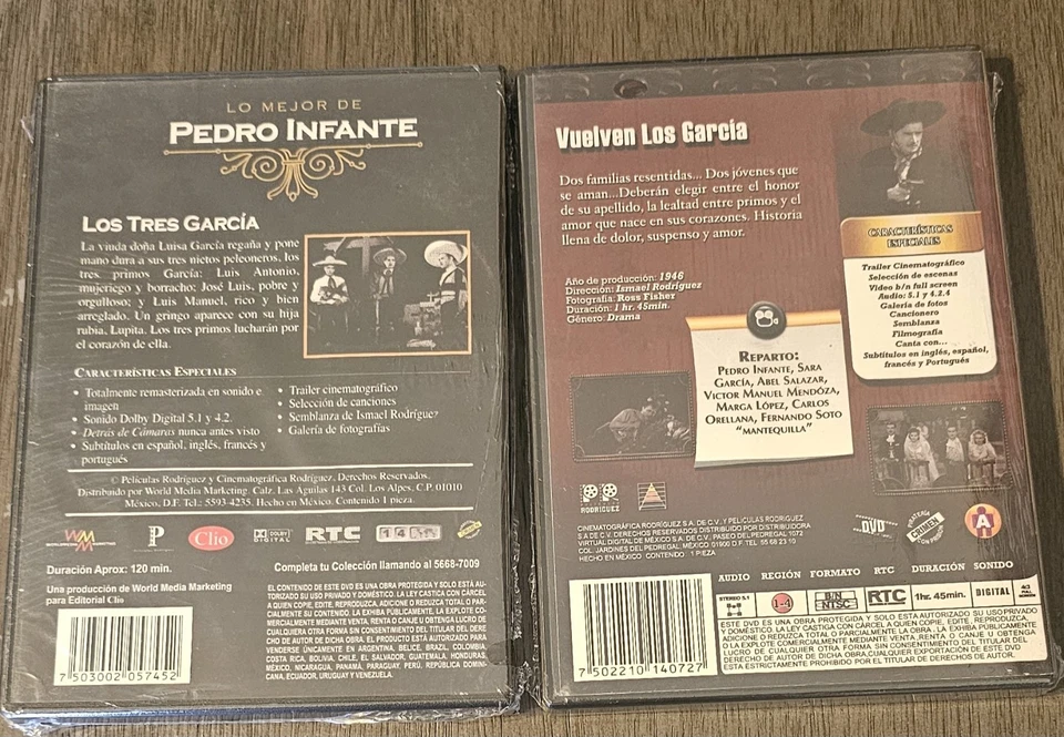 PEDRO INFANTE BEST 15 NEW MOVIES PACK FACTORY SEALED ONLY FOR COLLECTORS REG 1 - Image 4 of 4