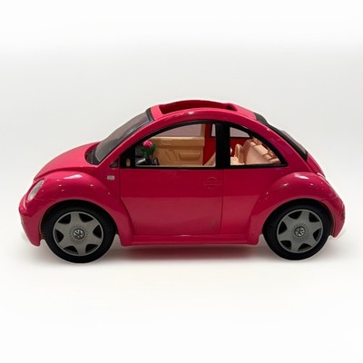 MATTEL BARBIE 2000 VOLKSWAGON BUG BEETLE Hot PINK Car VW With