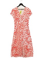 RIXO Wrap Midi Dress UK14 in Red