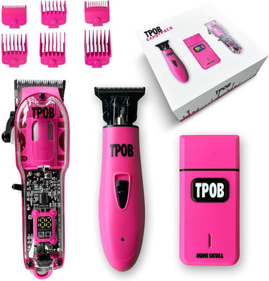 Candy Pink Barber Clipper Trimmer Shaver Set Taper Blade Fade Hair Kit