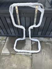 Chrome Metal Double Fire Extinguisher Stand Brackets and Chrome Sign Holder UK