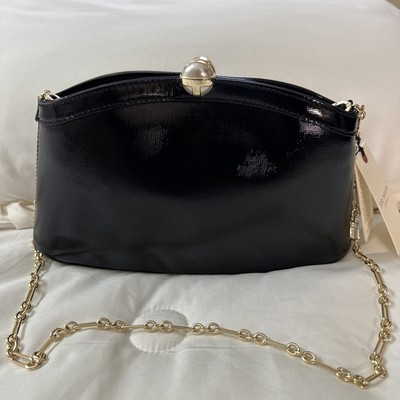 NWT Ted Baker LONDON ASTER Leather Black Chain Crossbody Strap BAG CLUTCH R$195