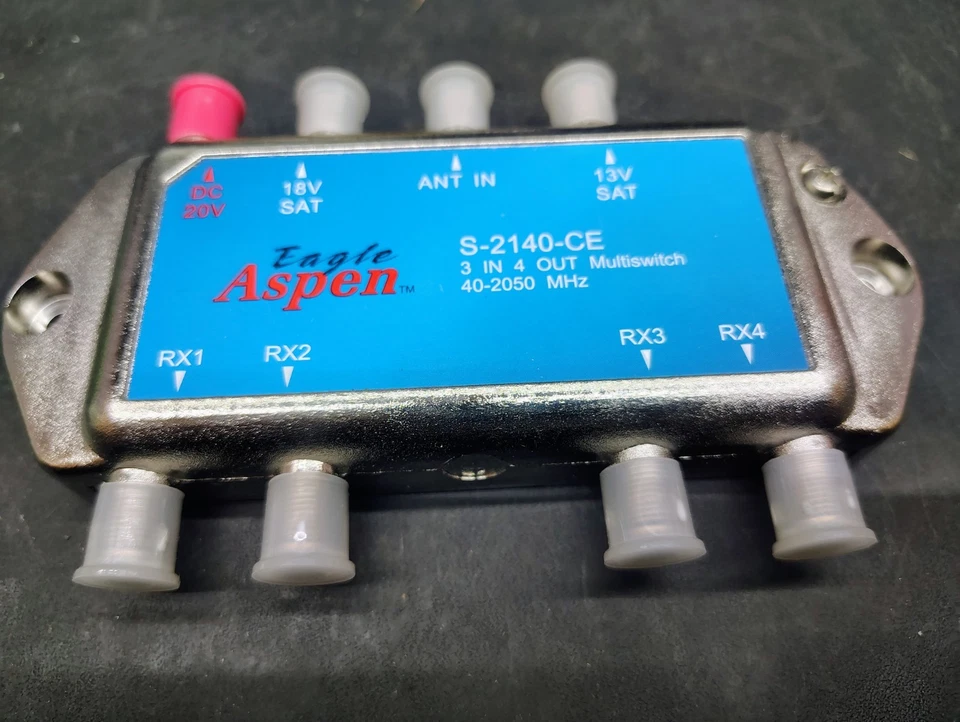 Eagle Aspen S-2140 - CE 3 In 4 Out Multi-Switch 40/2050 MHz New In Box - Image 2 of 4