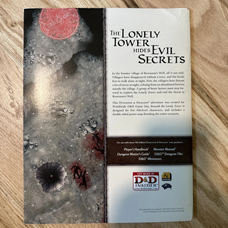 WOTC D&D 4e Beneath the Lonely Tower (Worldwide D&D Game Day) почти как новая - Изображение 2 из 2