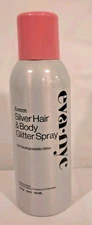 EVA NYC KWEEN SILVER HAIR AND BODY GLITTER SPRAY 4.9 OZ. A GREAT CHRISTMAS GIFT