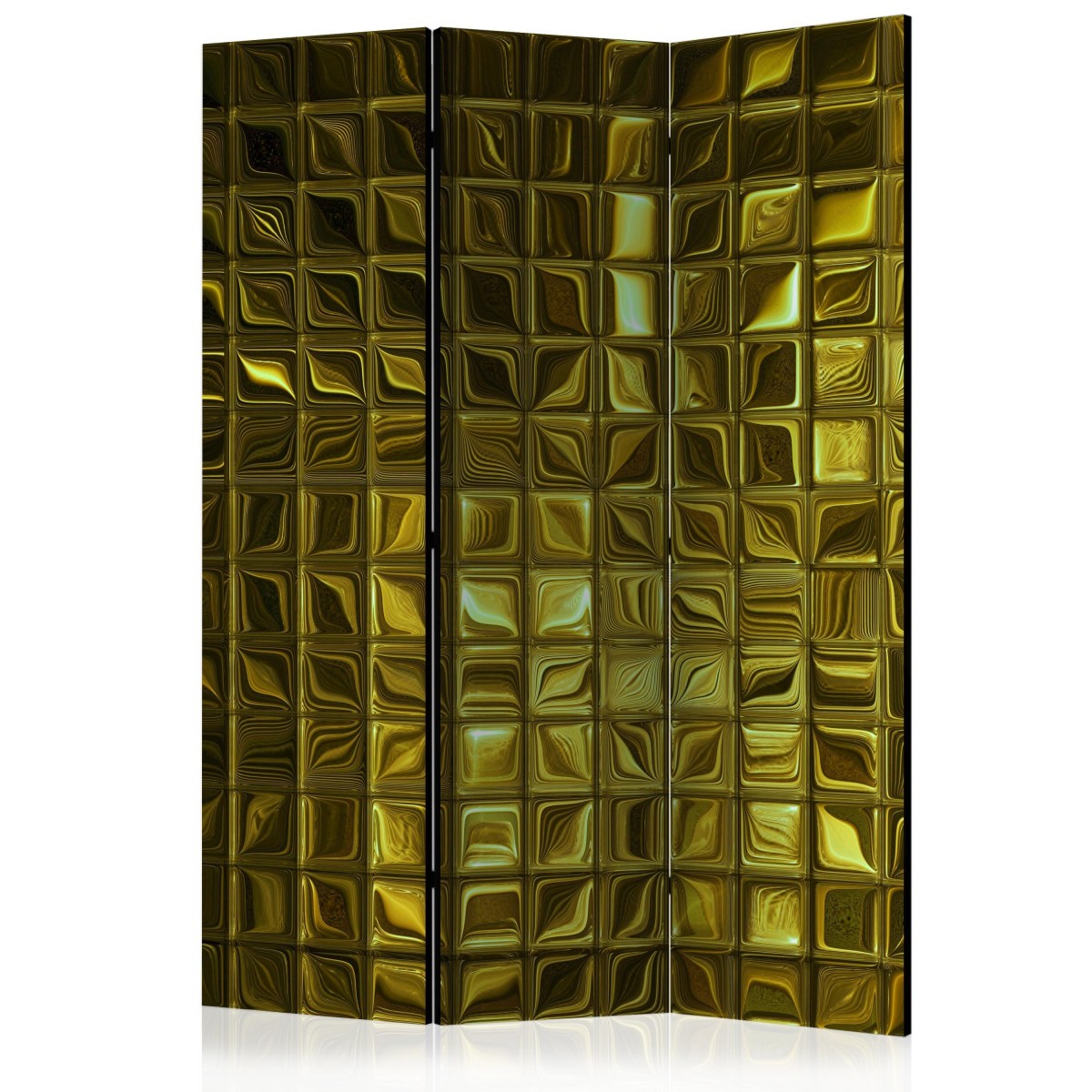 Paravent 3 volets Golden Afterglow pour masquer un bureau en 135x172
