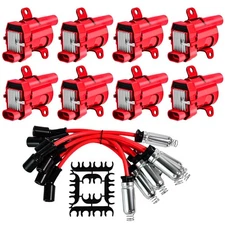 Set of 8 Ignition Coil Packs UF262 and 8mm Spark Plug Wire Set 748UU Compatib...