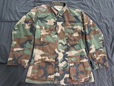 Vintage US Marine Corp USMC Woodland Coat Hot Weather Combat Shirt Sz Small Long