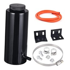 Coolant Overflow Tank, Radiator Overflow Bottle 800ml Aluminum Universal Black