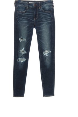 AMERICAN EAGLE OUTFITTERS Röhrenjeans Damen Jeans Gr. DE 36 blau Casual-Look