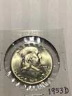 1953 D Franklin Half Dollar BU breaking up high-end set LOVELY