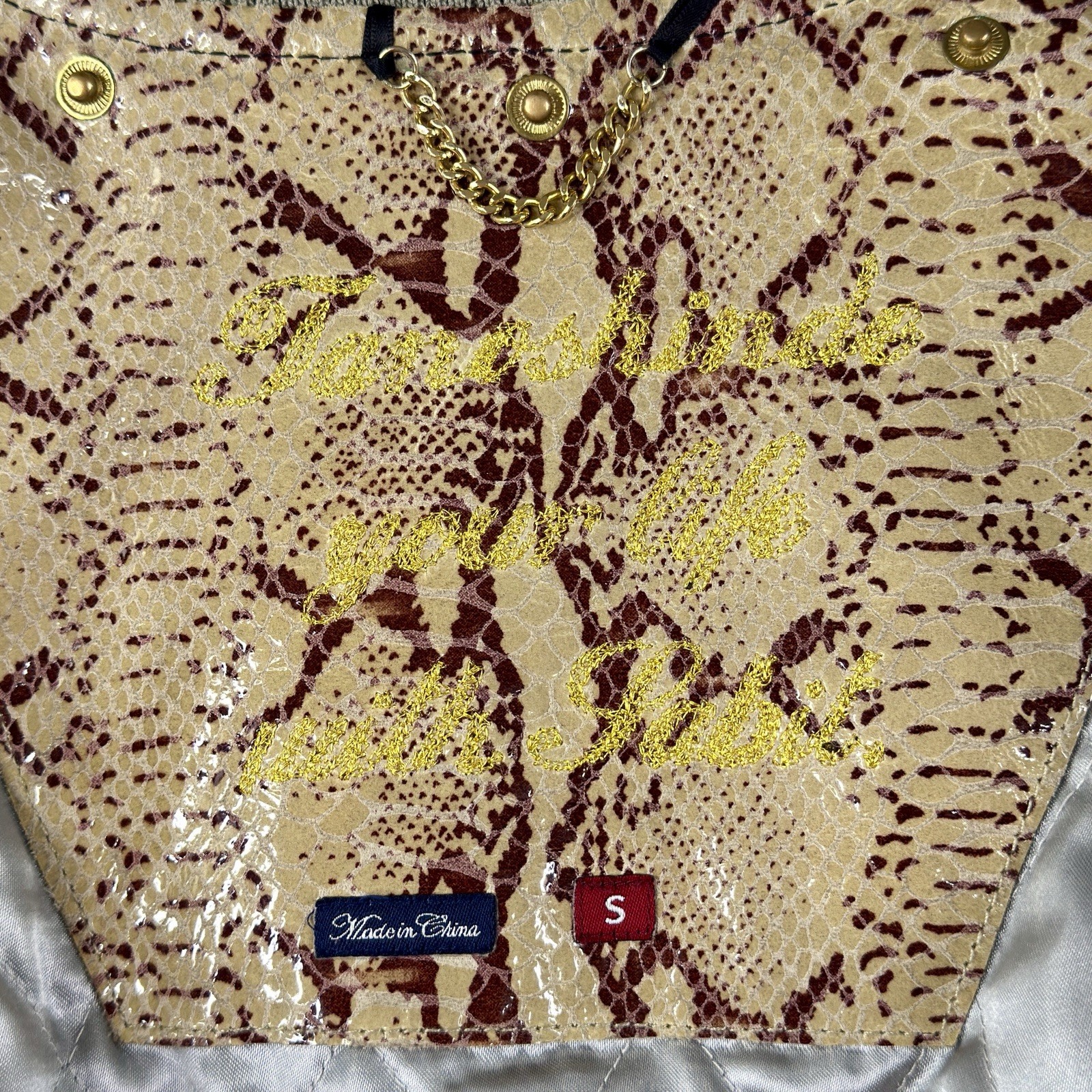 Sabit NYC Python Varsity Jacket Men’s Black Wool … - image 4