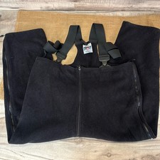 NCED Polartec Mens Black Fleece Warm Overalls Size XL LONG