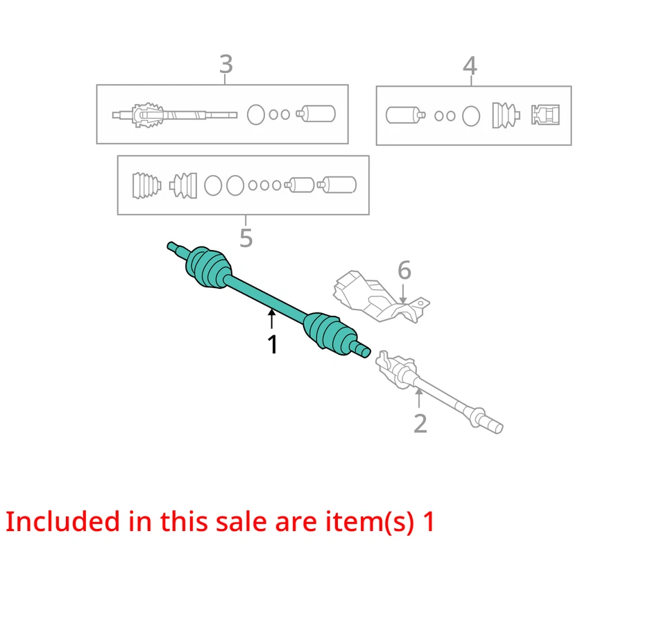 Передний вал оси 2007-2008 Kia Rondo драйвер Cv C/v U0TNP - Изображение 2 из 3