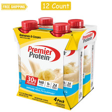 Premier Protein Shake, Bananas  Cream, 30g Protein, 11.5 fl oz, 4 Ct