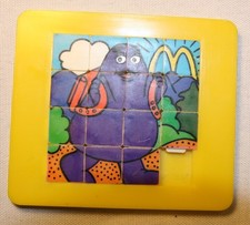 JEU TAQUIN POUSSE-POUSSE PUBLICITAIRE MAC DONALD BARBAPAPA 8 X 7 CMS