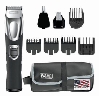 Wahl 9854-600B Rechargeable Beard Ear & Nose Trimmer Grooming Kit Open Box (NEW)