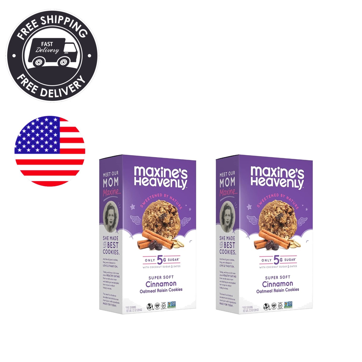 Nostalgic Cinnamon Oatmeal Raisin Cookies | , Gluten Free, Low Sugar Duo