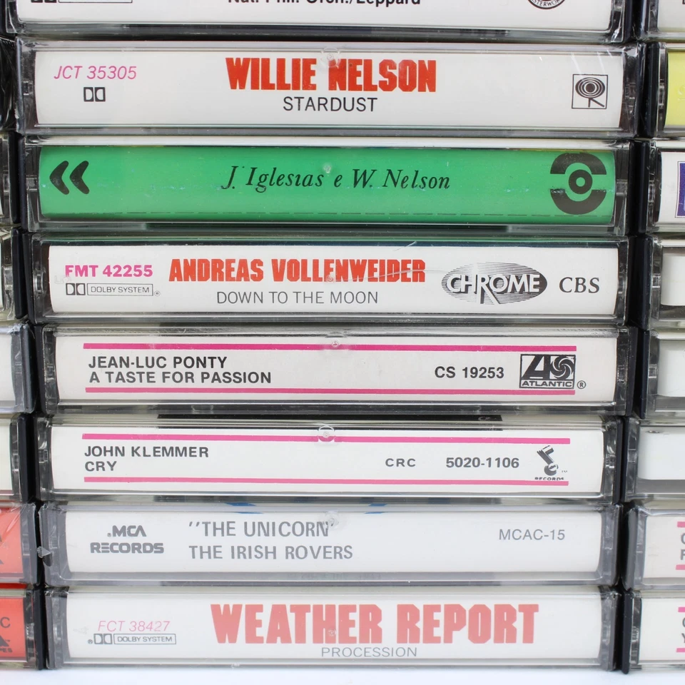 Lot of 45 Vintage Cassette Tapes Classical Pop Rock Jazz Country Willie Nelson - Image 2 of 4