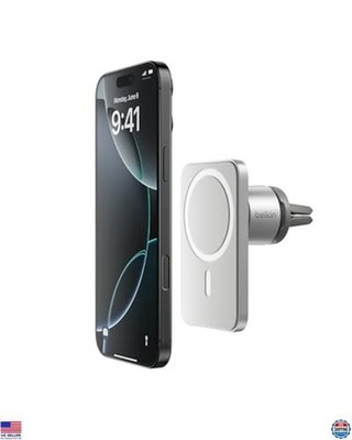 MagSafe Car Vent Mount for - Adjustable, Silver, Easy Installation