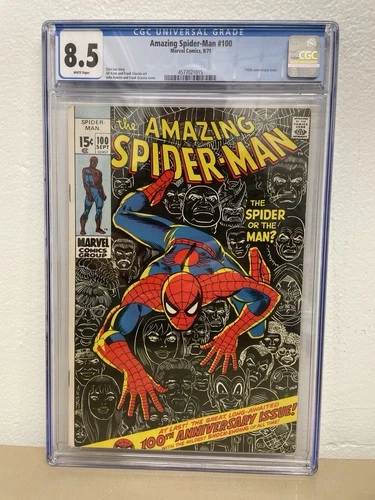 AMAZING SPIDER-MAN #100 (1971) CGC 8.5, Stan Lee, John Romita, Marvel Comics