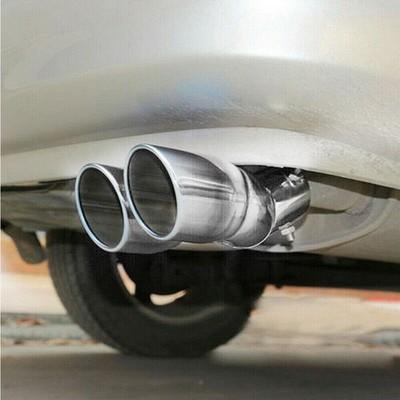 Car Dual Exhaust Tail Muffler Tip Throat Tail Pipe Auto Parts Auto Rear Pipe US