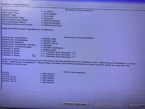 Dell Precision 3440 Intel Core i5-10500 3.1GHz 8GB RAM 500GB HDD NO OS Good - Bild 2 von 7