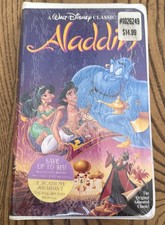 SEALED - Walt Disney Aladdin VHS Black Diamond