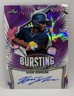 2025 Leaf Vivid Baseball Keon Johnson Bursting with Talent Purple Auto 6/7