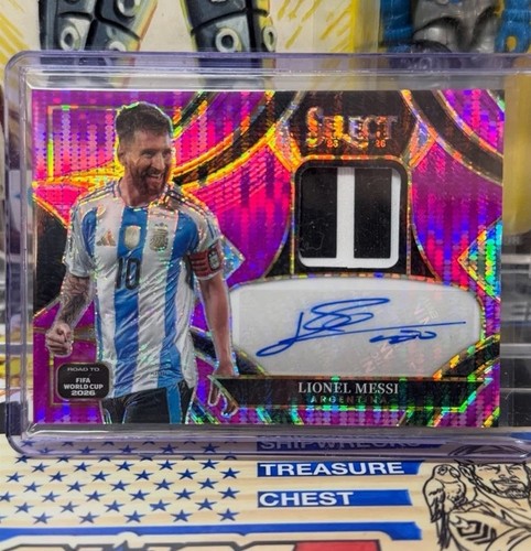 Select Road To World Cup 2026 Lionel Messi Patch Auto Neon Pink Pulsar FOTL SSP 