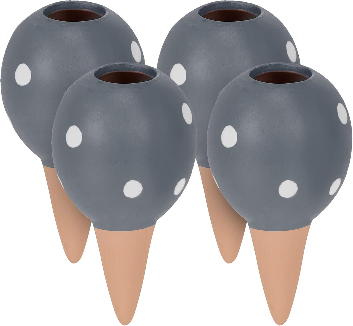 Set 4 Irrigatori a Sfera in Argilla - Regalo per Amanti delle Piante