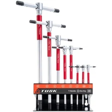 Tusk 215-931-0001 Spinning T-Handle Hex Wrench Set Red