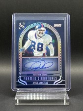 2025 Silhouette Jessie Armstead25/25 Framed Signature Cracked Ice Giants BOOKEND