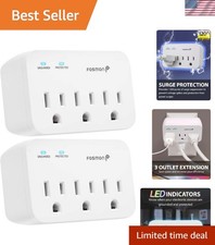 Refrigerator Surge Protector, 3 Outlet Heavy Duty Appliance Surge Protector w...