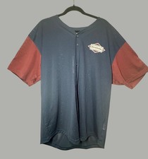 Reebok Adult CL SG Baseball Jersey Navy & Burgundy Mesh Large