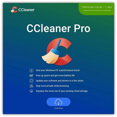 CCleaner Professional | 1, 2, 3 PC | 1, 2 und 3 Jahre | Code per eBay-Nachricht