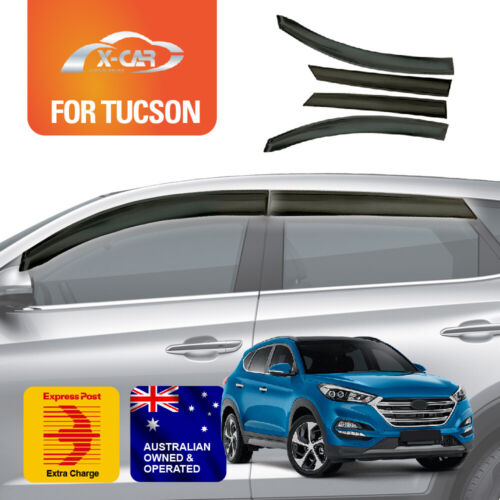 Weathershields for Hyundai Tucson 2015-2021 Car Window Sun Visor Wind Deflectors - Afbeelding 1 van 8