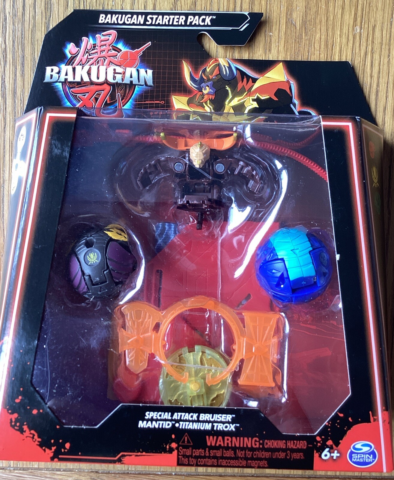 Bakugan Starter 3-Pack Special Attack Bruiser, Mantid, Titanium Trox Rare