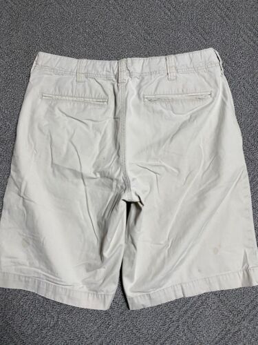 2 Pairs Baggy Loose Fit Cargo Shorts Mens 34 Beige Khaki Flat Front Retro - Picture 7 of 7