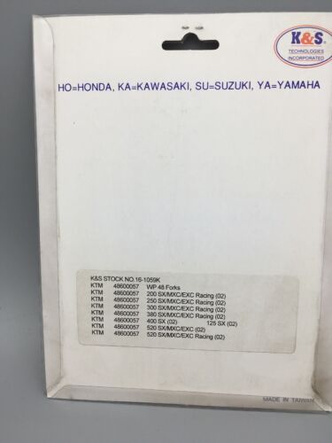 K & S 16-1059K Fork Seals - 第 2/2 張圖片