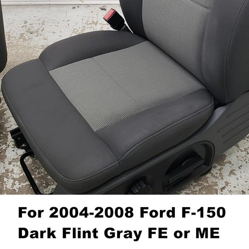 For 2004-2008 Ford F150 Driver Passenger Bottom Top Cloth Seat Cover Dark Gray - Picture 129 of 176