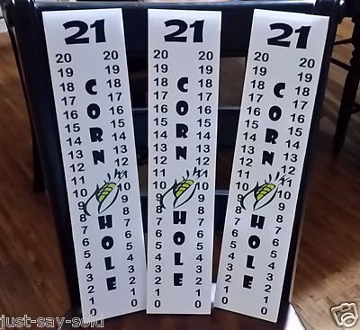 Cornhole Scoreboard - Set of 3 With Bracket Easily Attach to a Pole - Corn Hole
